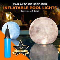 Hand Air Pump for Balloons - 9" Portable Manual Mini Hand Pump for Inflatables - Harmony Artworx Studio