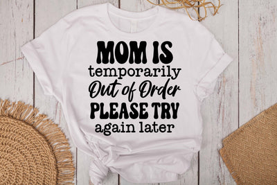White graphic t-shirt with a humorous message