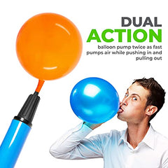 Hand Air Pump for Balloons - 9" Portable Manual Mini Hand Pump for Inflatables - Harmony Artworx Studio