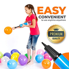 Hand Air Pump for Balloons - 9" Portable Manual Mini Hand Pump for Inflatables - Harmony Artworx Studio