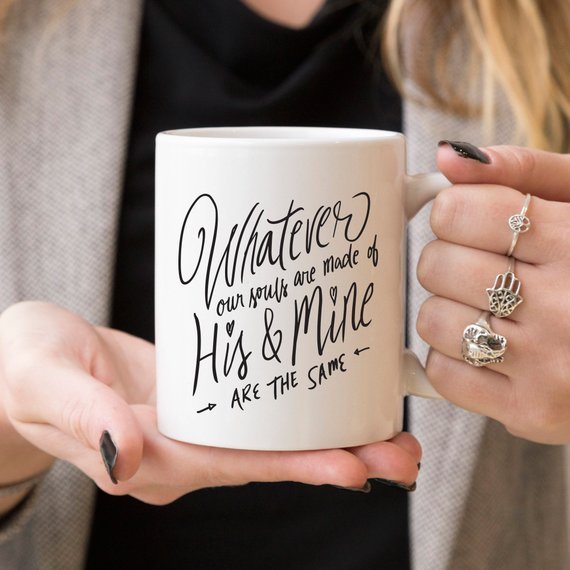 Whatever Our Souls are Made Of: Emily Bronté's Wuthering Heights Literary Mug - Harmony Artworx Studio