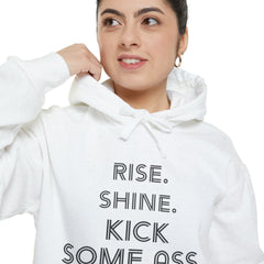 Garment-Dyed Hoodie with Motivational Quote | RISE. SHINE. KICK SOME ASS. | Perfect for Everyday Inspiration, Casual Wear, Fitness, [...]